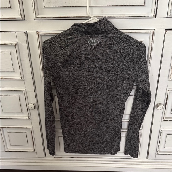 Under Armour Gray Fitted Long Sleeve Polo - Picture 3 of 3